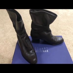 Stuart Weitzman Chocolate Brown Leather Boots